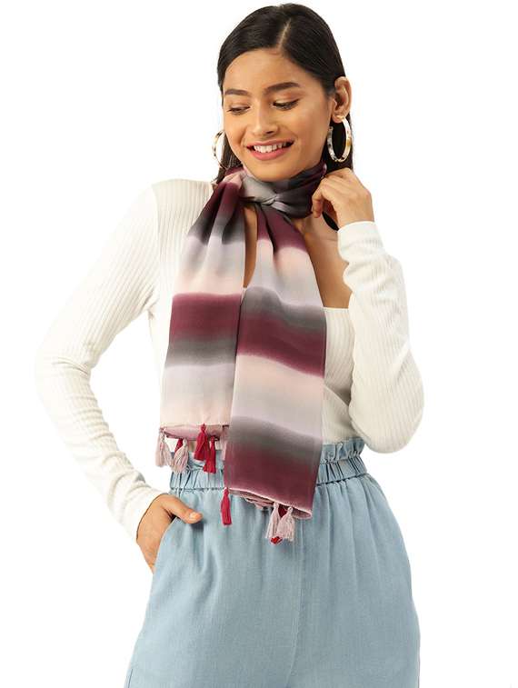 multi colored polyester scarf - 17860987 - Zoom Image - 0