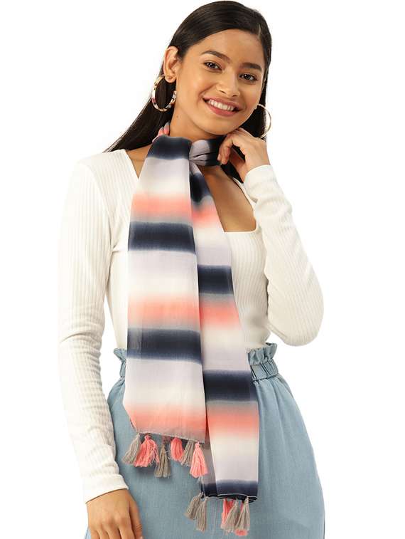 multi colored polyester scarf - 17860991 - Zoom Image - 0