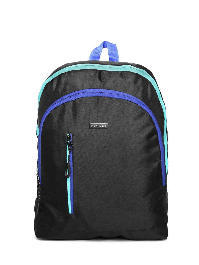 black nylon backpack