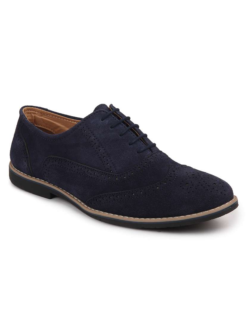 navy suede laceup brouges