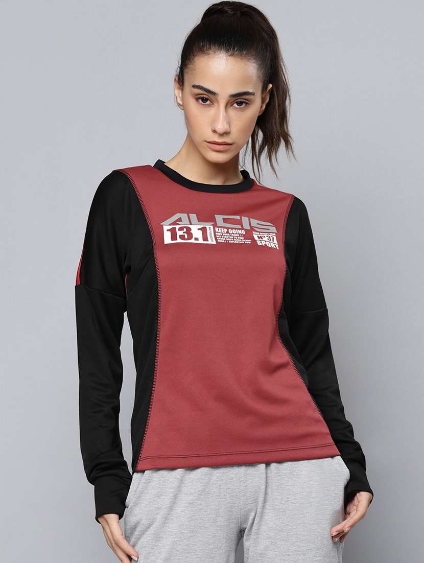 crew neck color block sweatshirt