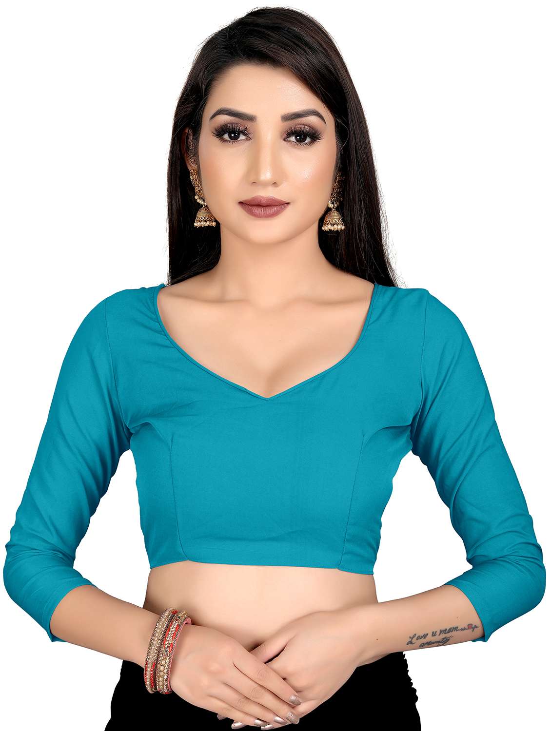 women's geometric aqua blue colored saree - 17865739 -  Standard Image - 2