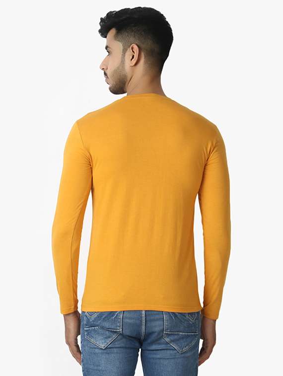 mustard solid t-shirt - 17867819 - Standard Image - 2