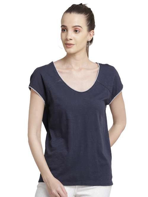 women's straight scoop neck top - 17868641 - Standard Image - 0