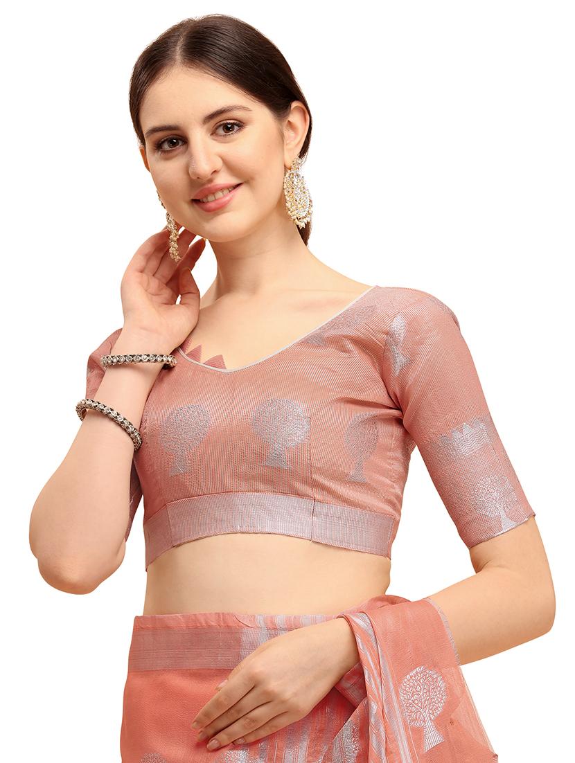 zari work banarasi saree with blouse - 17870988 - Standard Image - 2