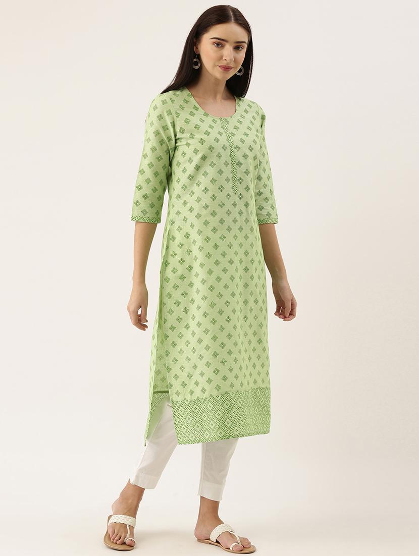 printed straight kurta - 17872376 -  Zoom Image - 0