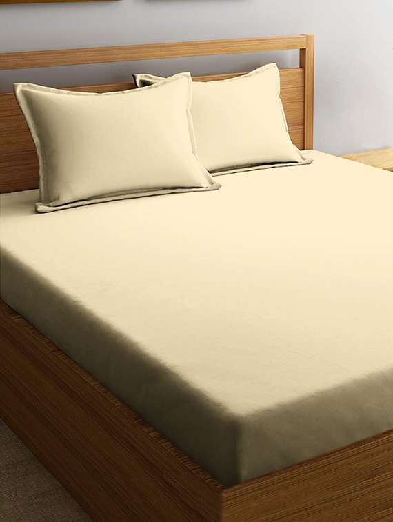 yellow cotton bedsheet