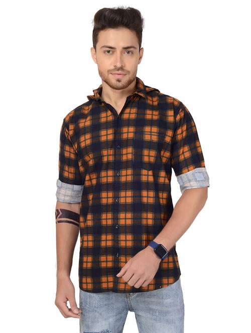 mens checks casual shirt - 17872829 - Standard Image - 0
