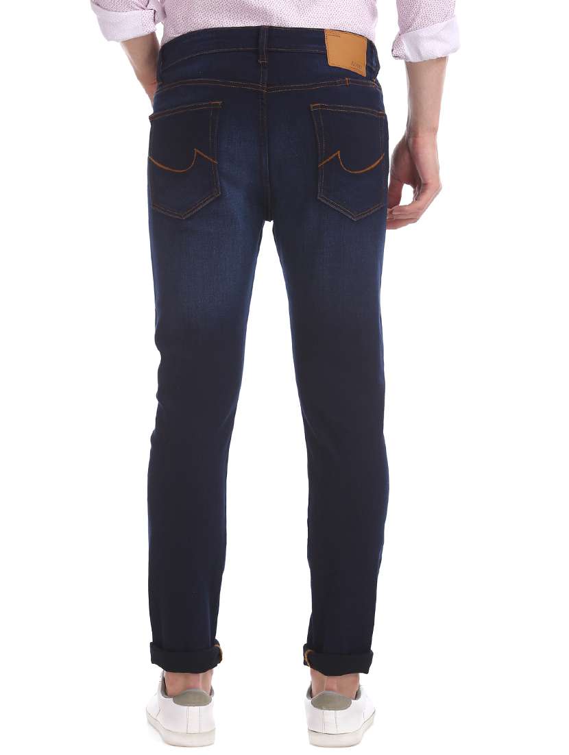 navy blue light washed denim jeans - 17873776 - Standard Image - 2