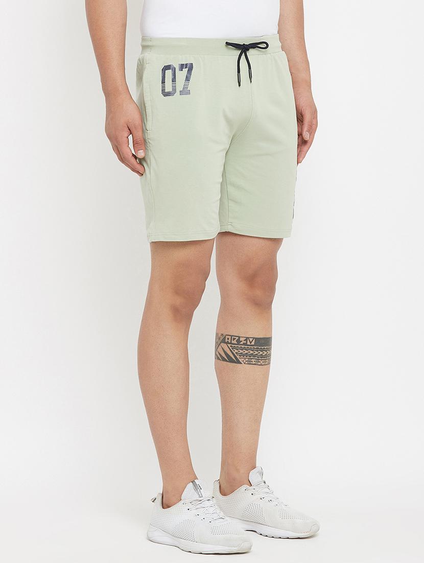 olive green printed shorts - 17874026 - Standard Image - 2