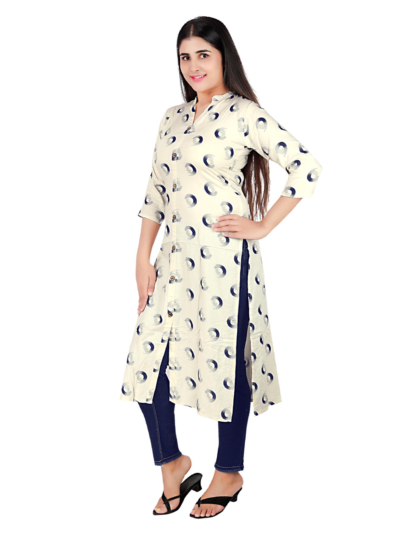 a line long rayon kurti - 17874304 - Standard Image - 2