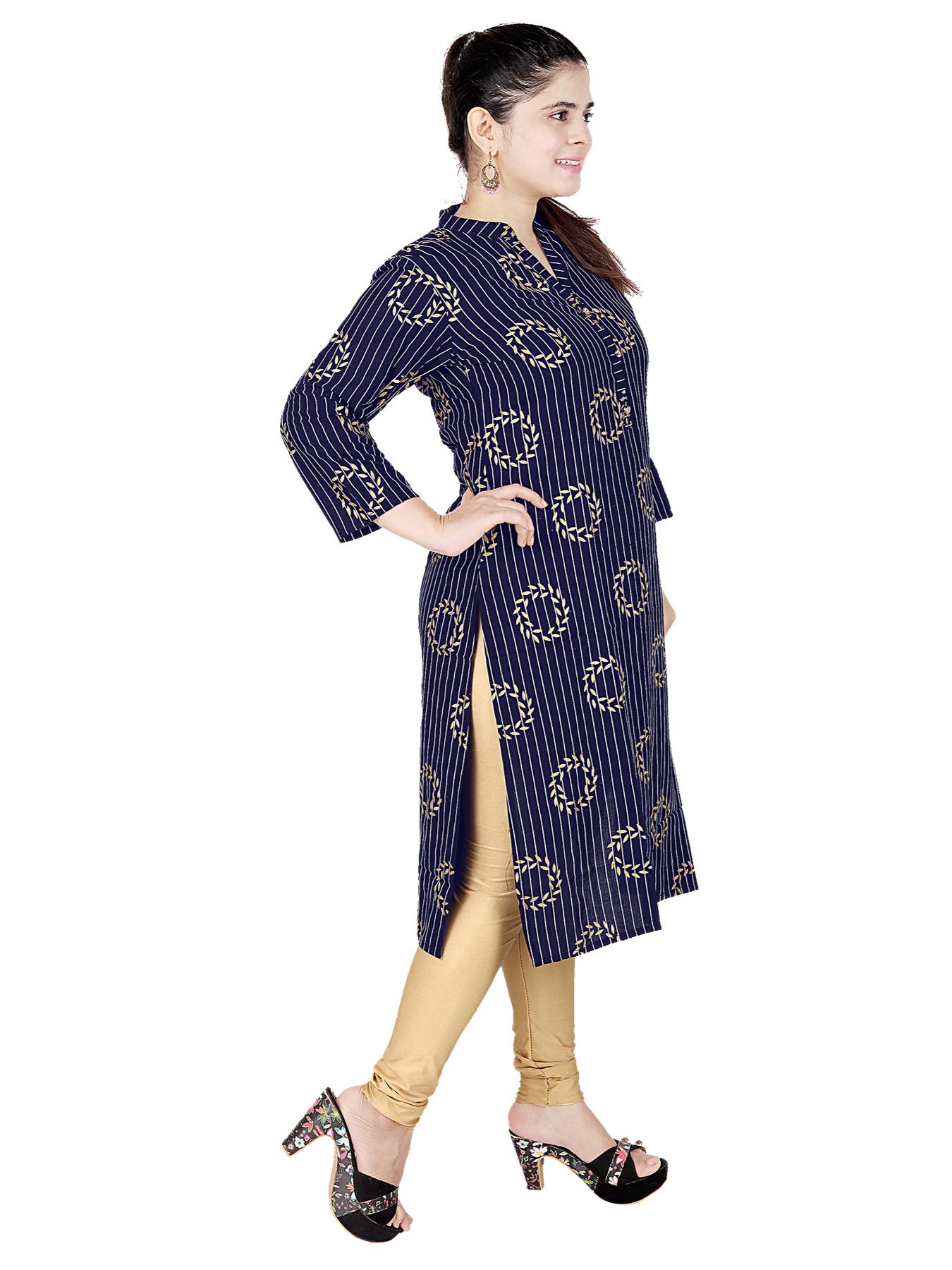 straight kurtis comes with full sleeves with mask - 17874305 - Standard Image - 2