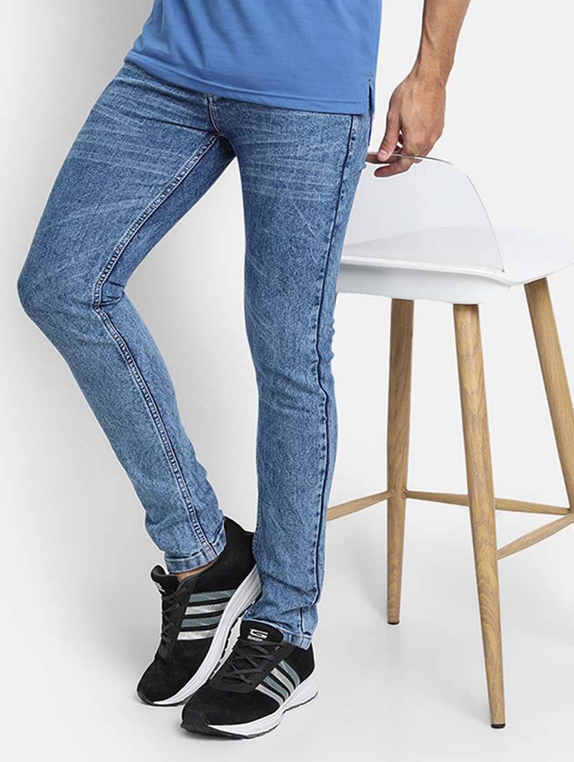 blue light-washed denim jeans - 17874810 - Standard Image - 2