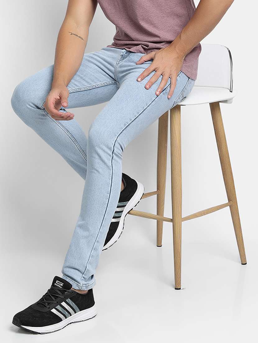 mens slim fit plain jeans - 17874813 - Standard Image - 2