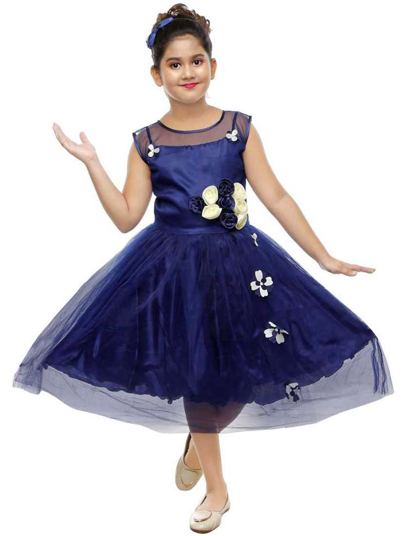 negup midi/knee length beach wear dress  (blue, sleeveless) - 17874841 -  Standard Image - 2