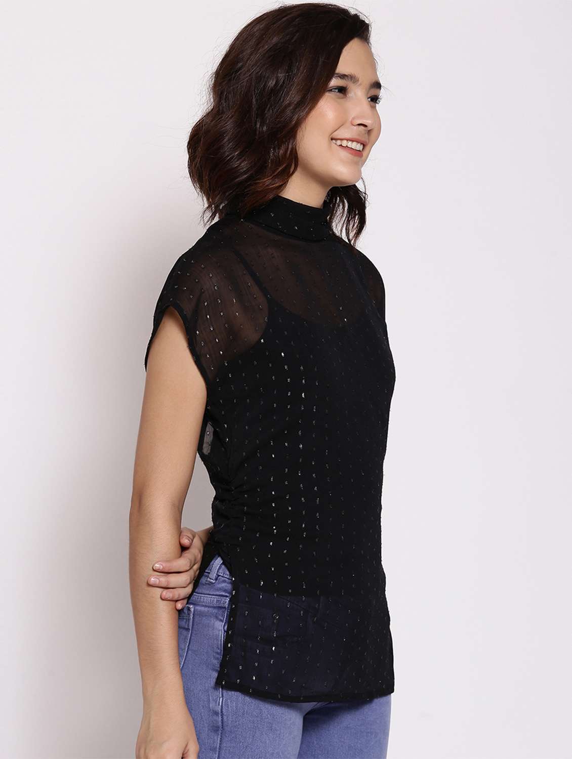 women's straight mock neck top - 17875217 -  Standard Image - 2