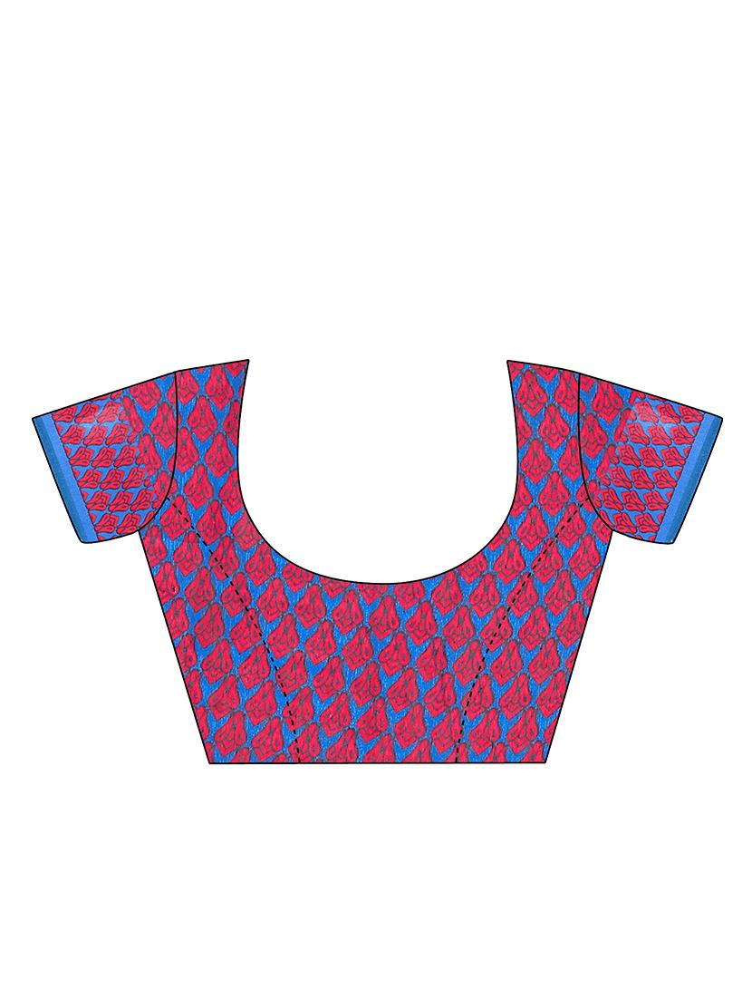 ikat woven saree with blouse - 17875951 - Standard Image - 2