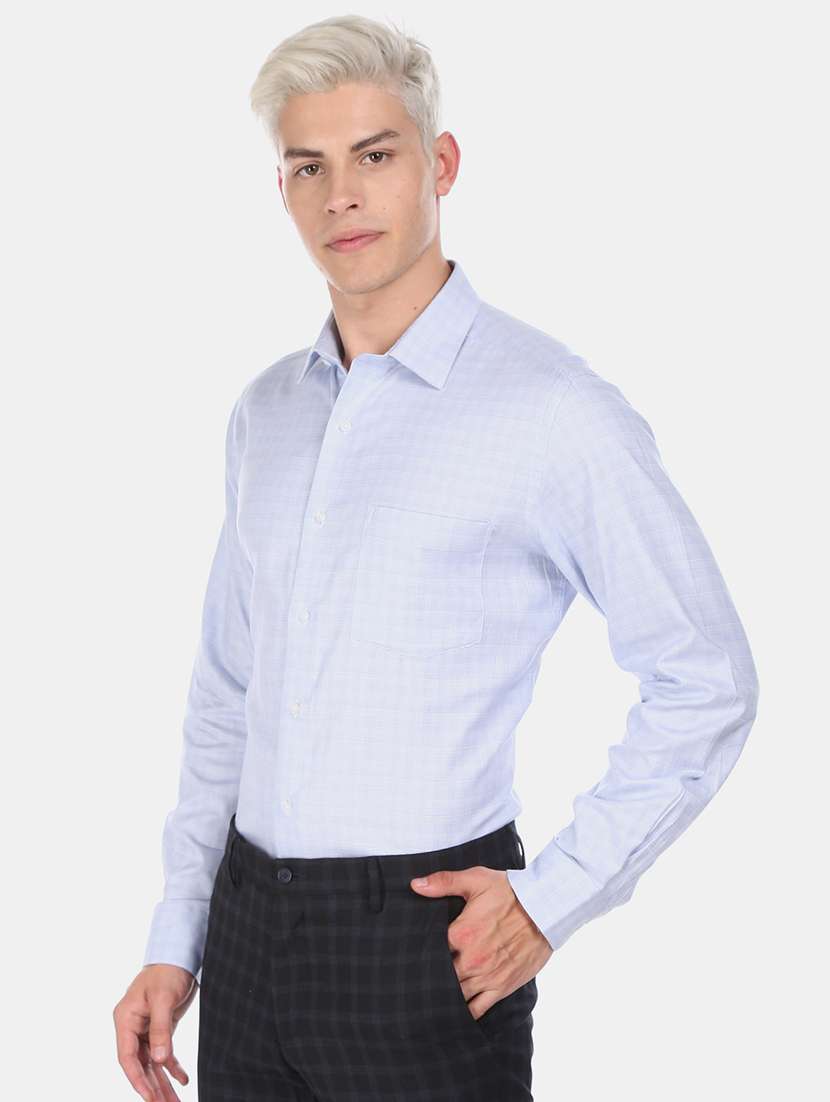 mens checks formal shirt