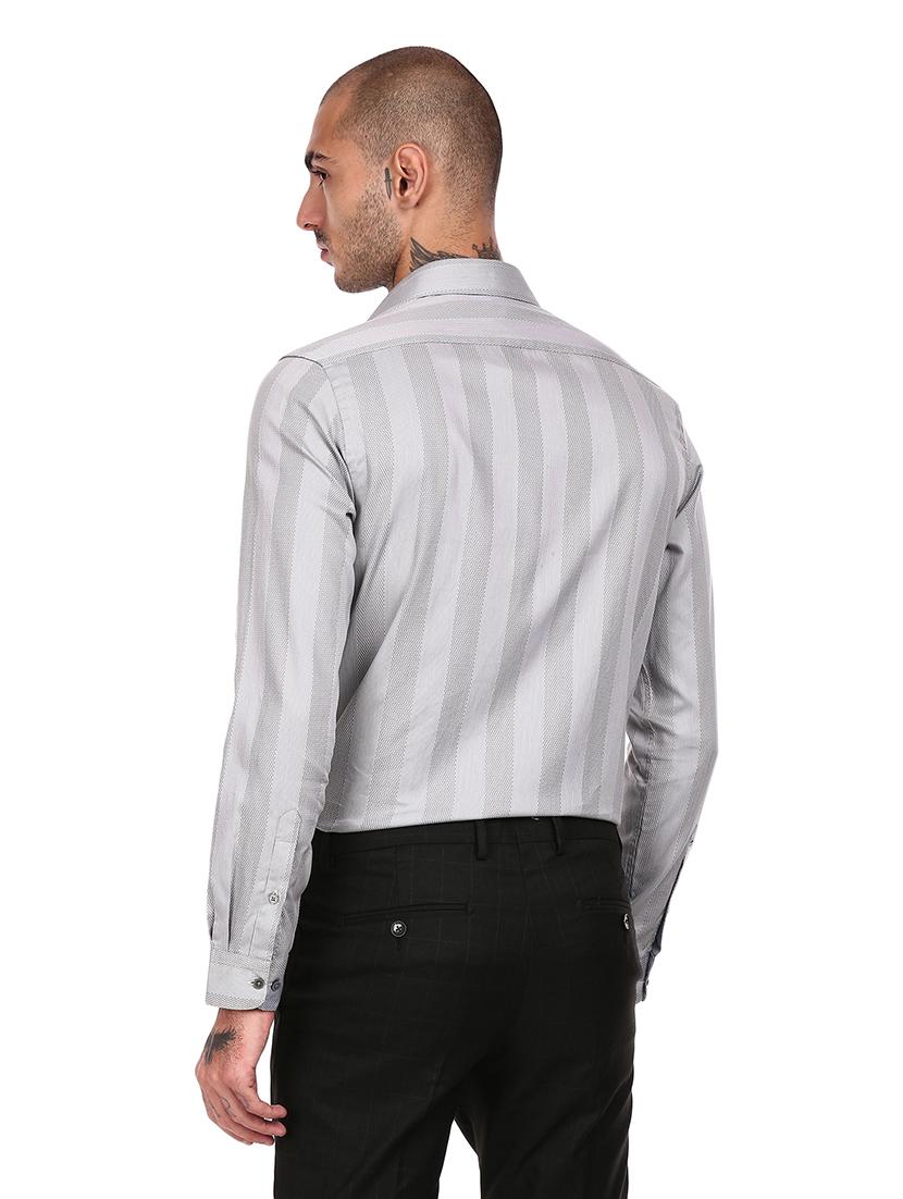 grey self design formal shirt - 17876105 - Standard Image - 2