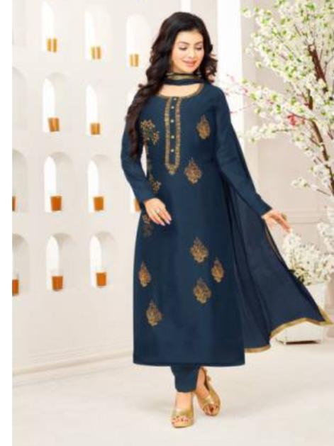 cotton embroidered straight suit for women - 17881934 - Standard Image - 2