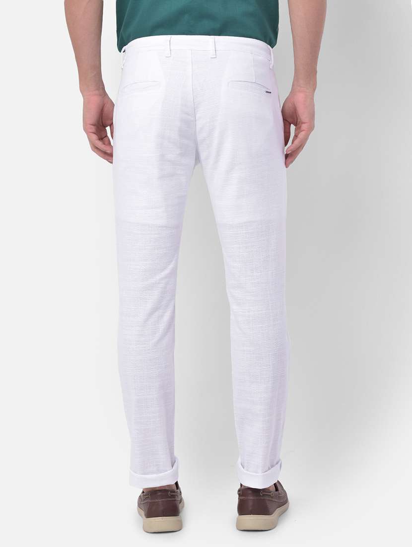white solid linen chinos - 17882879 -  Standard Image - 2