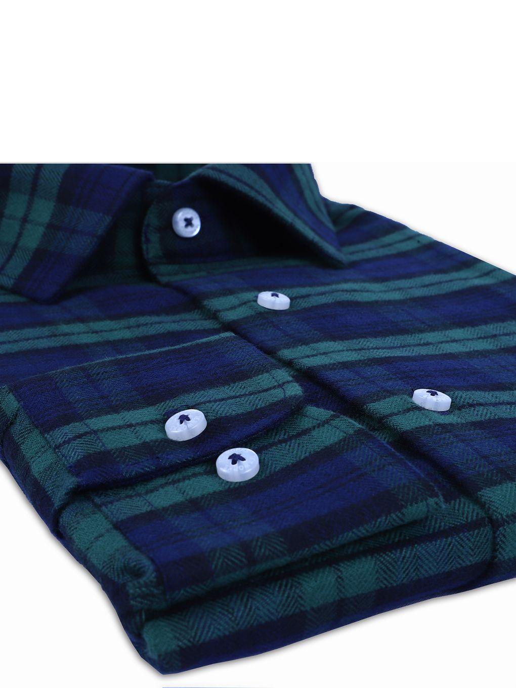 texworks brushed cotton checkered shirt with pocket - 17883425 - Standard Image - 2