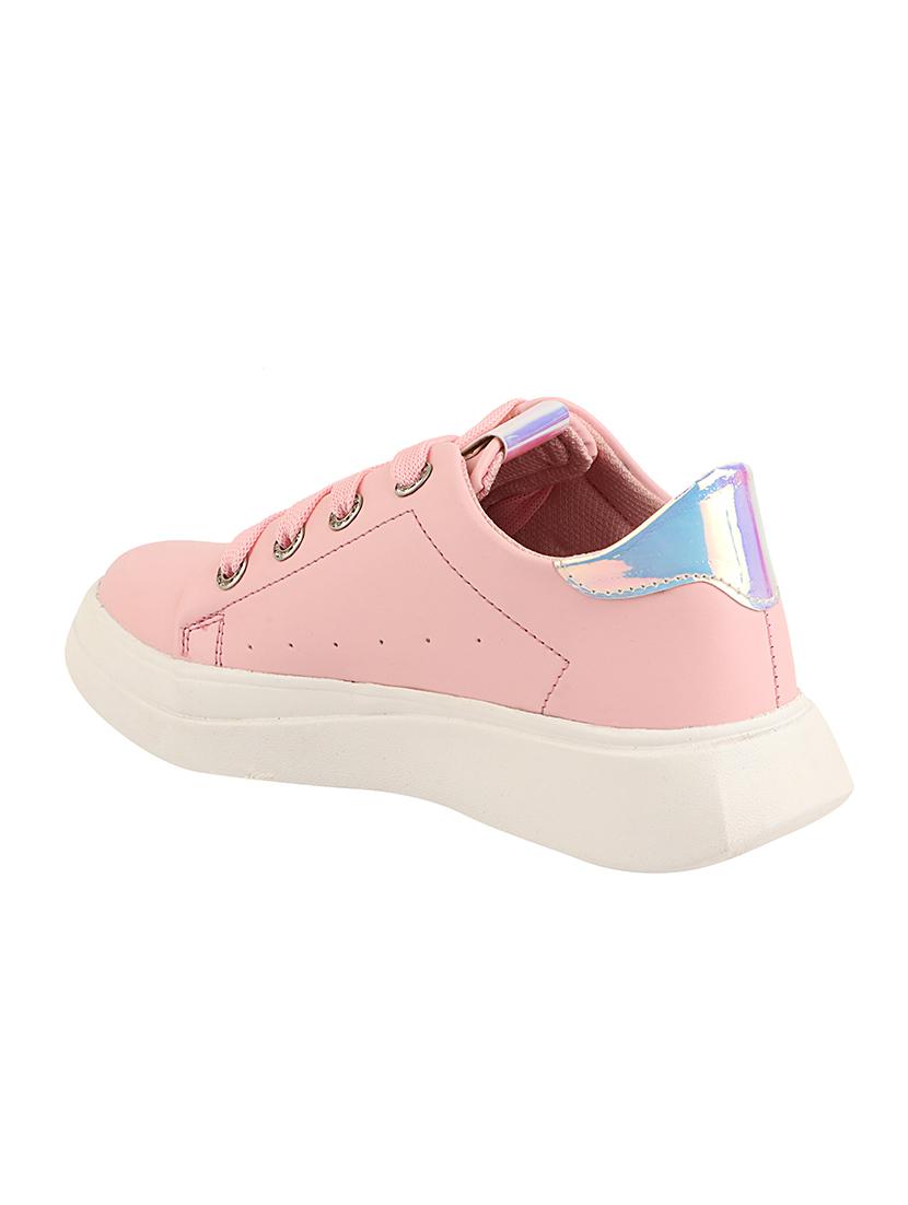 pink synthetic laceup casual shoes - 17885306 - Standard Image - 2