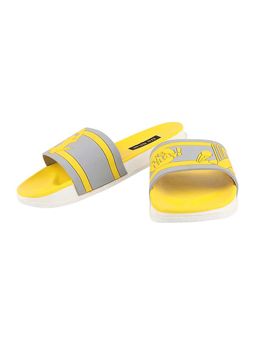 yellow rubber slip on flip flops - 17885320 - Standard Image - 2