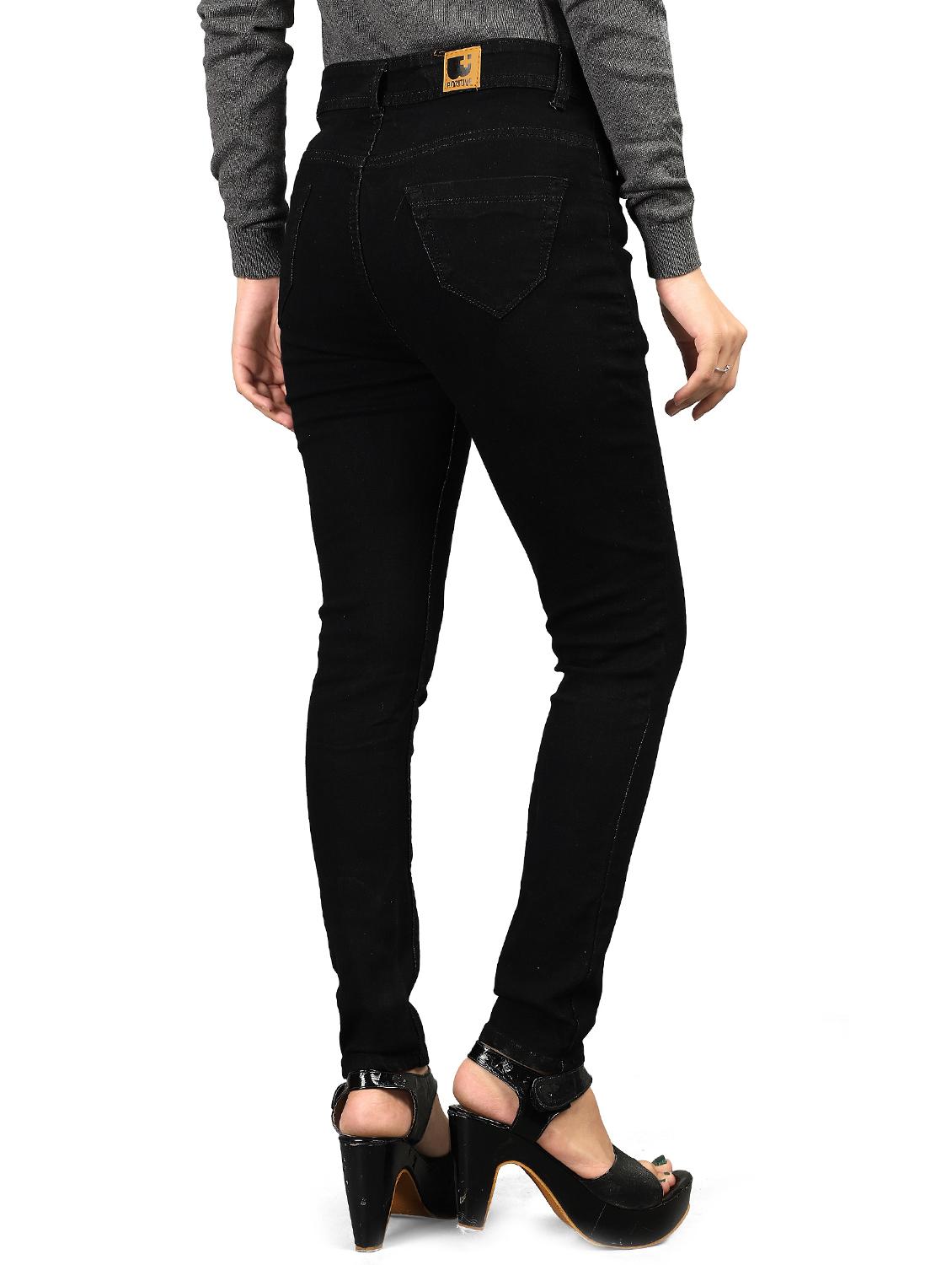mid rise solid denim jeans - 17885770 - Standard Image - 2