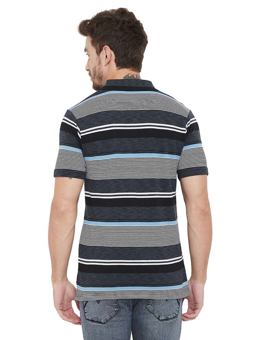 grey striped polo t-shirt - 17887153 -  Standard Image - 2
