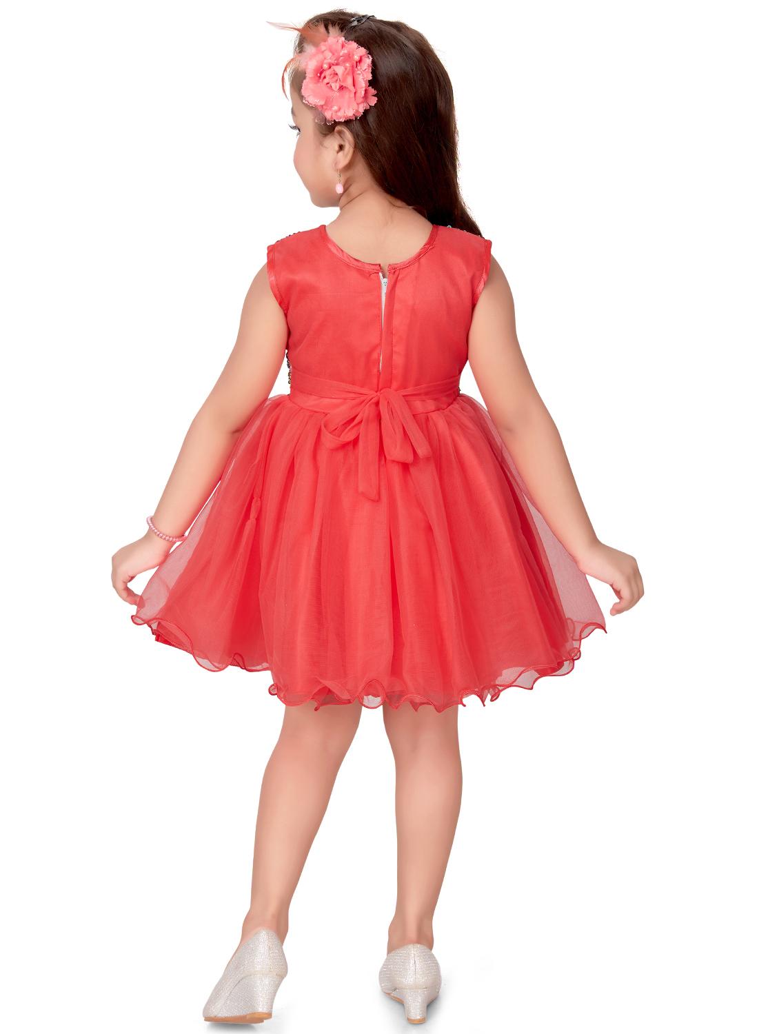 red net sequined frock - 17887326 - Standard Image - 2