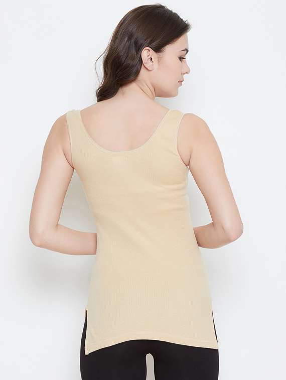 beige solid tops thermals & inner wear - 17887935 -  Standard Image - 2