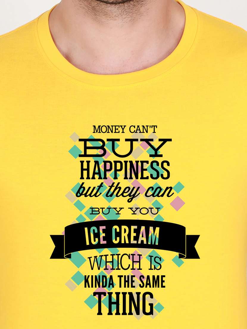 yellow front print t-shirt - 17890679 -  Standard Image - 2