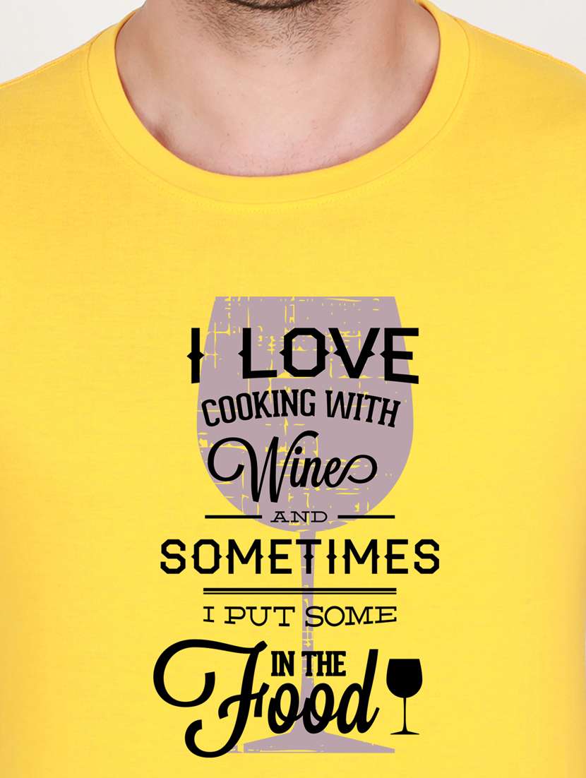 yellow front print t-shirt - 17890695 -  Standard Image - 2