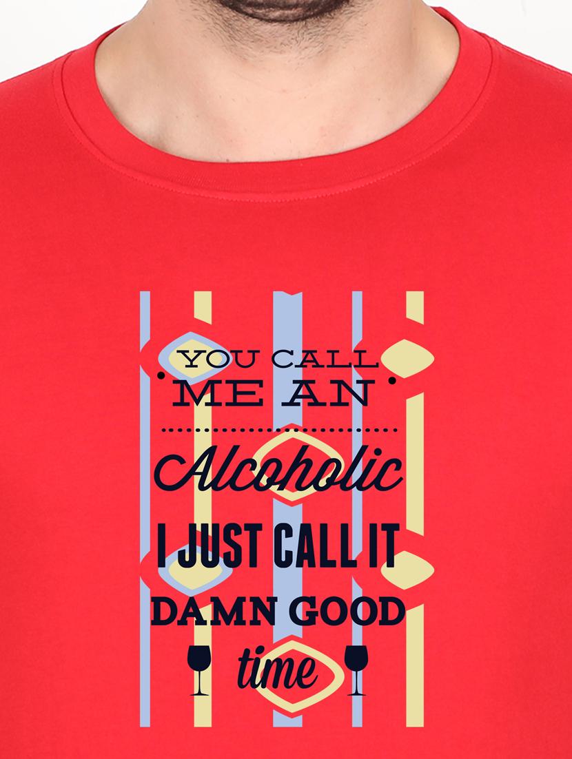 red front print t-shirt - 17890936 - Standard Image - 2
