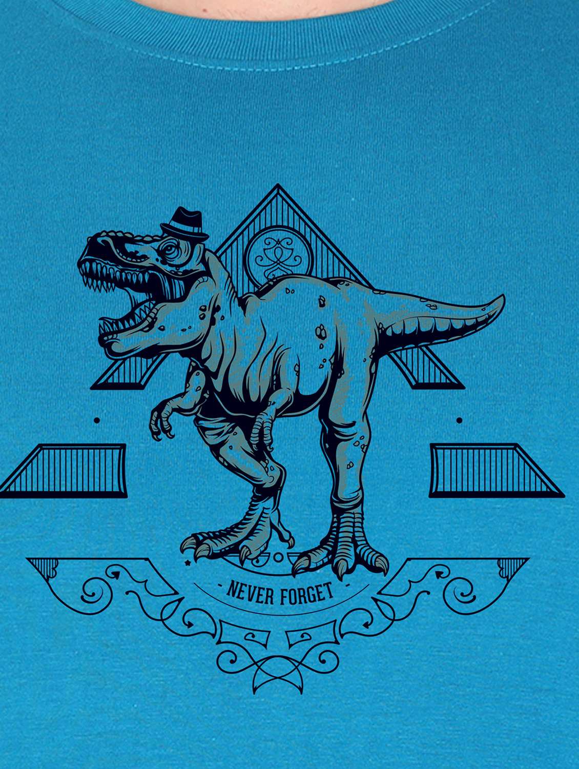 blue front print t-shirt - 17891207 -  Standard Image - 2