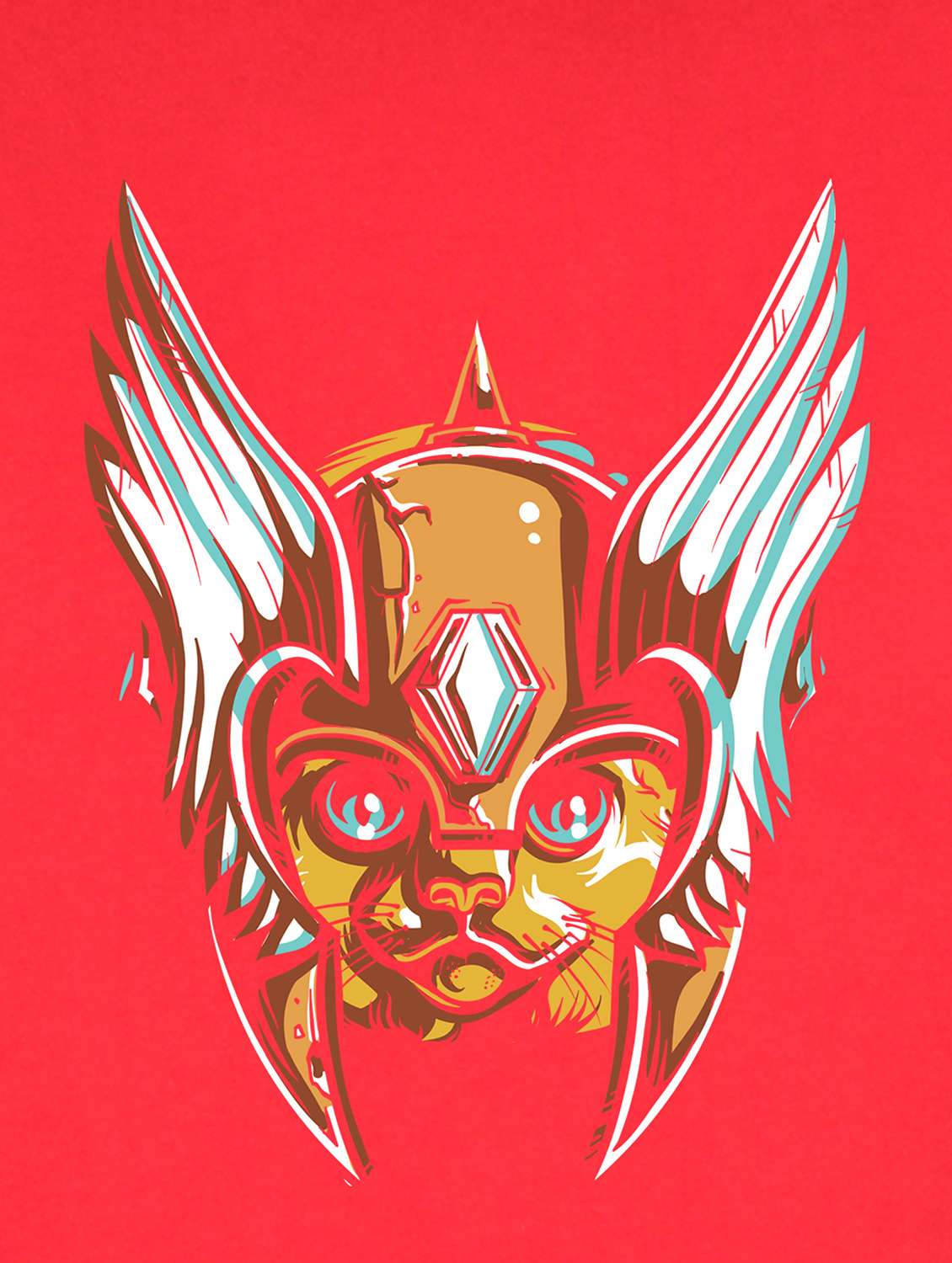 red front print t-shirt - 17891255 -  Standard Image - 2