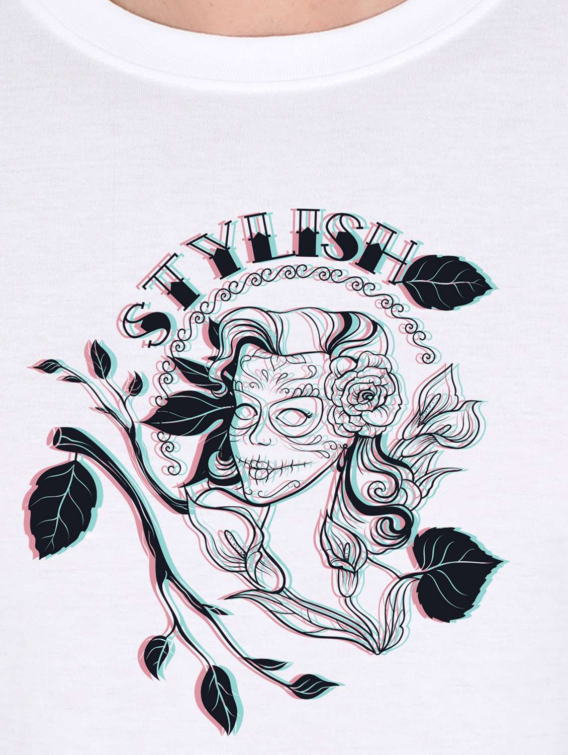 white printed t-shirt - 17891793 -  Standard Image - 2