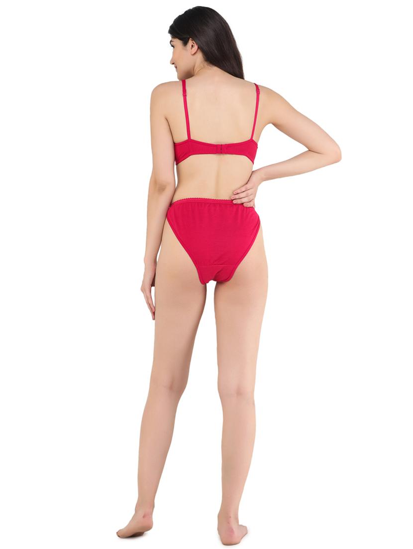 red laced bra and panty set - 17892826 - Standard Image - 2