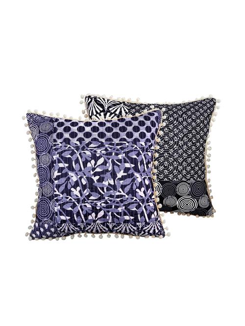 indhome life reversible premium cotton cushion covers- 'japuri printed' , traditional katha work embroider collection - 17892861 -  Standard Image - 0
