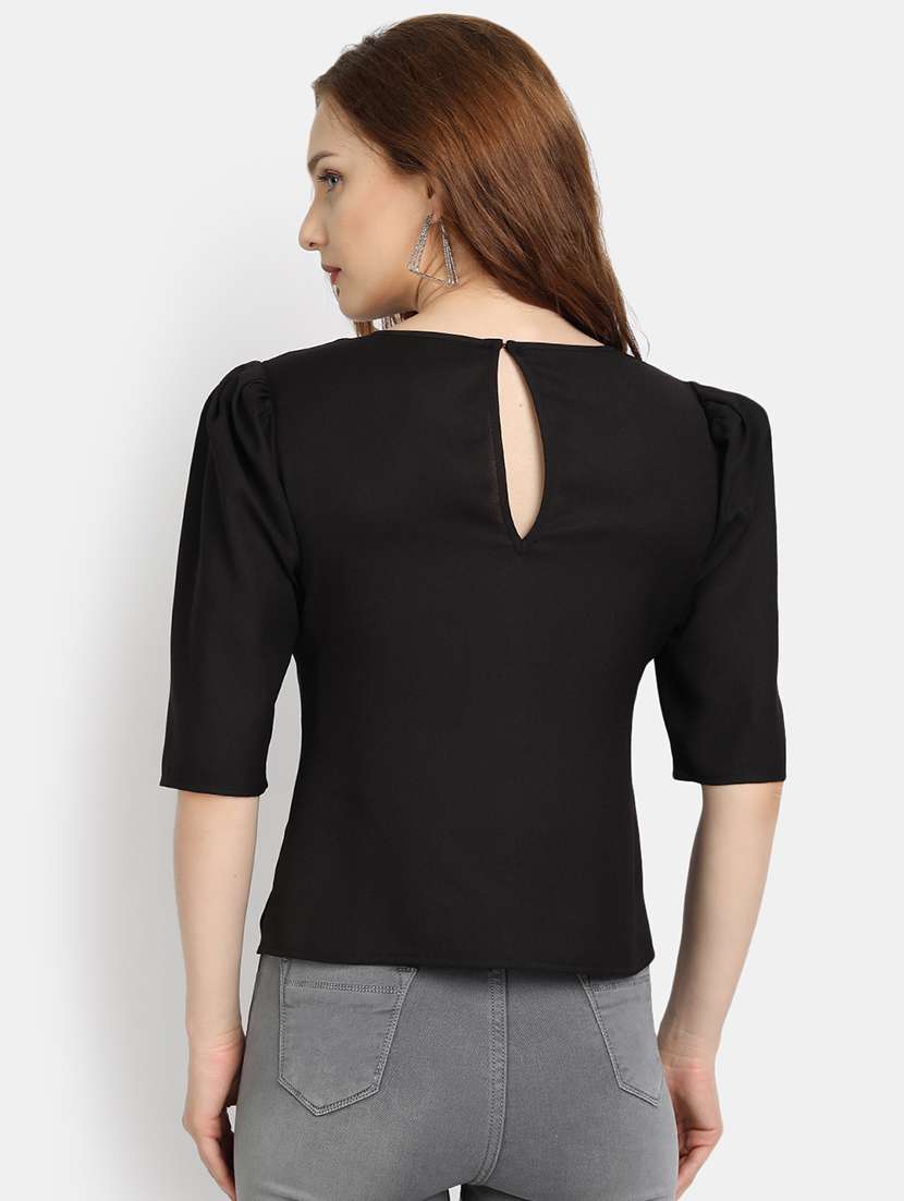 women embellished round neck top - 17892972 -  Standard Image - 2