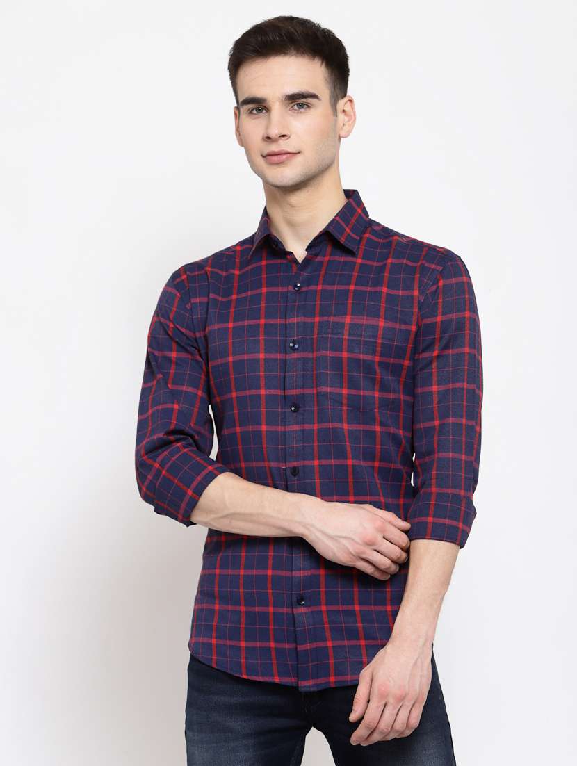 mens checks casual shirt