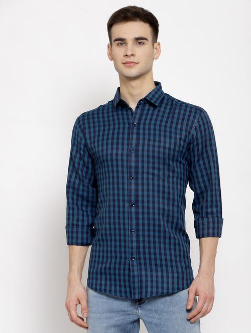 mens checks casual shirt - 17894214 - Standard Image - 0