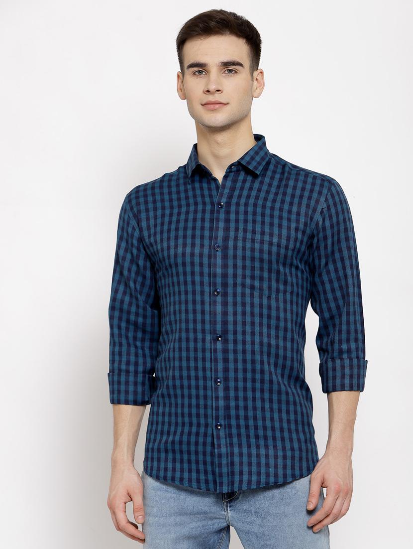 mens checks casual shirt - 17894214 - Zoom Image - 0