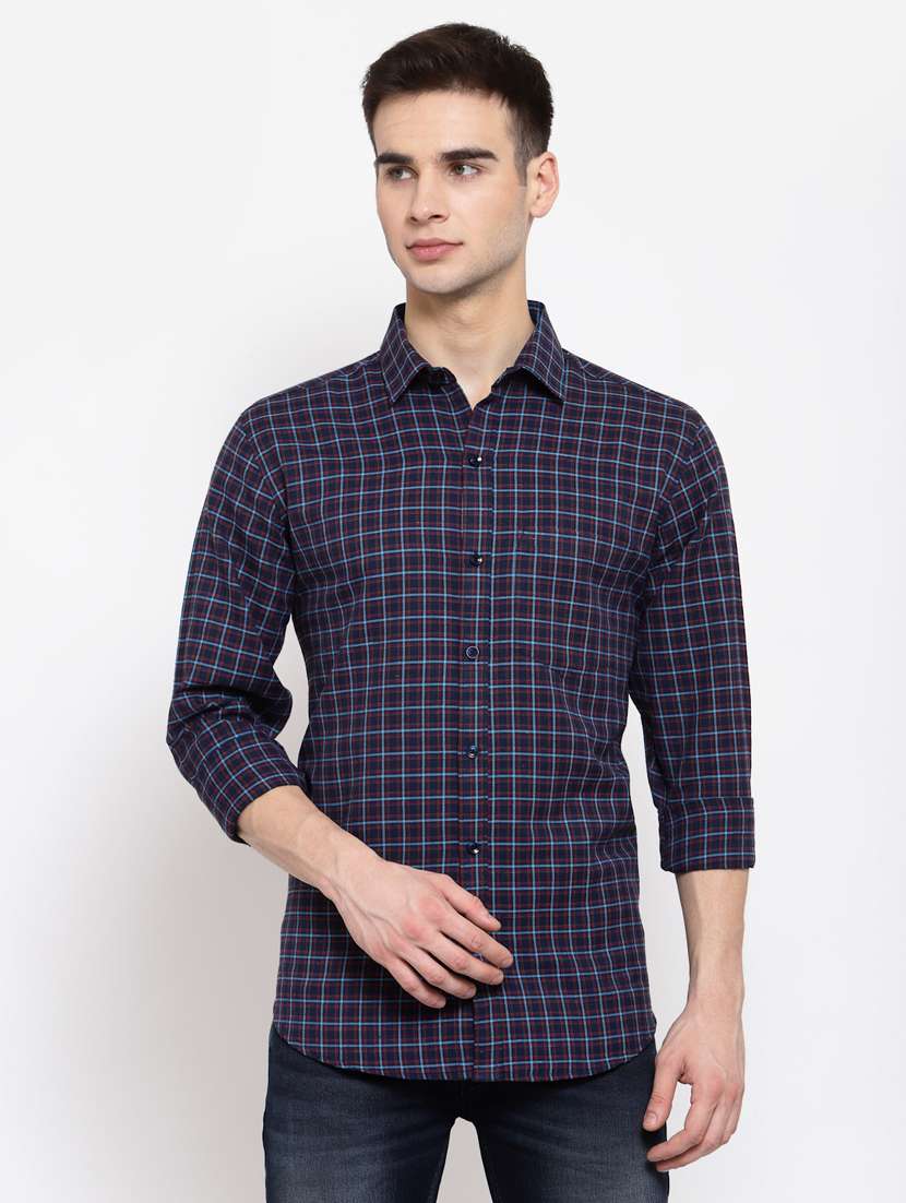 mens checks casual shirt