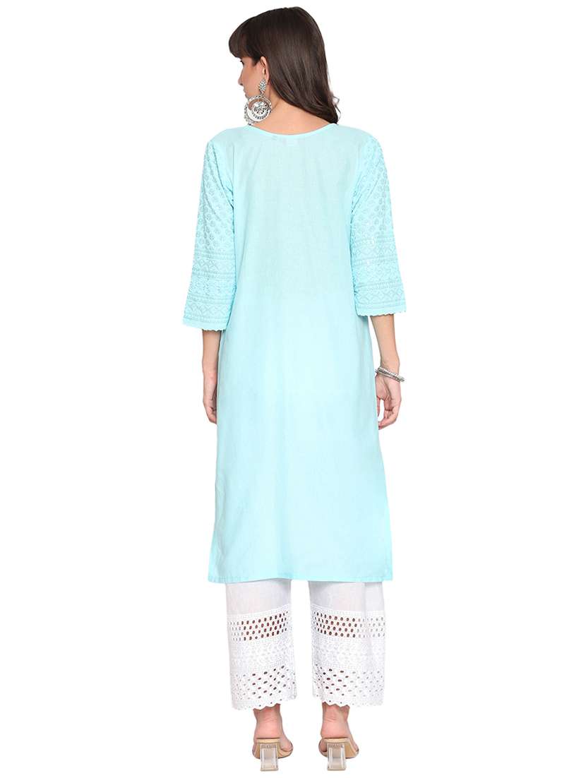solid straight kurta - 17894224 -  Standard Image - 2