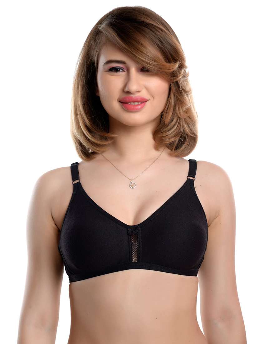 black non padded regular bra