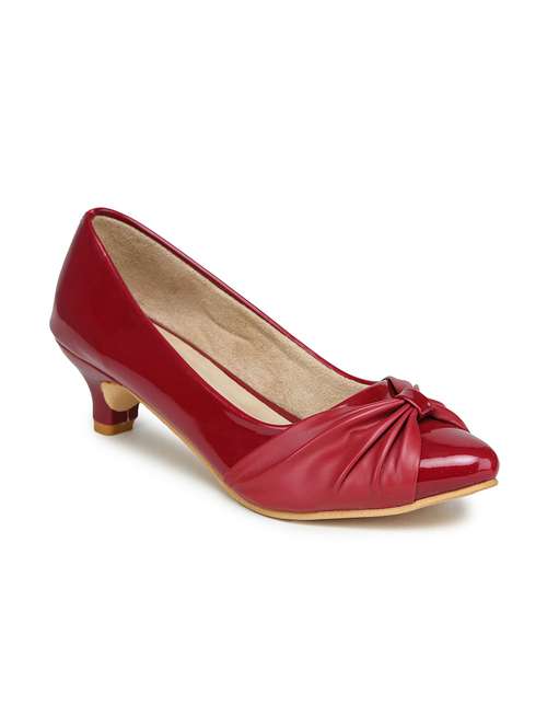 red solid slip on pump - 17895960 -  Standard Image - 0