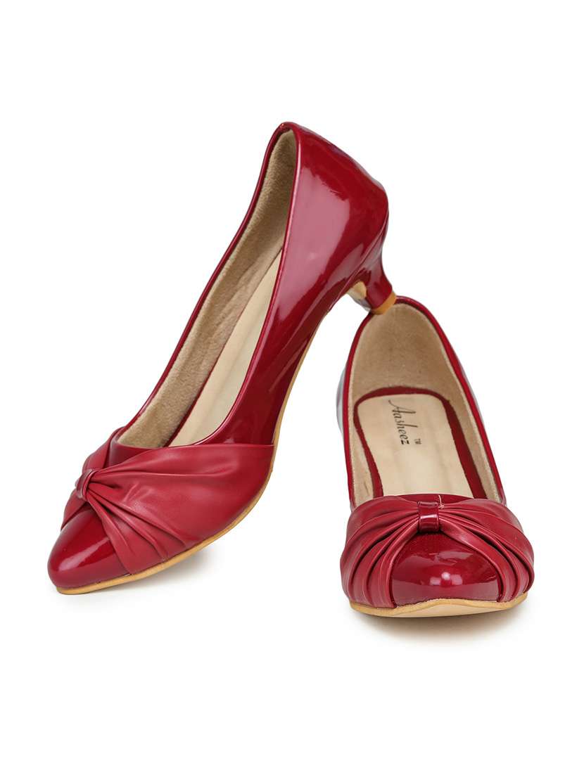 red solid slip on pump - 17895960 - Standard Image - 2