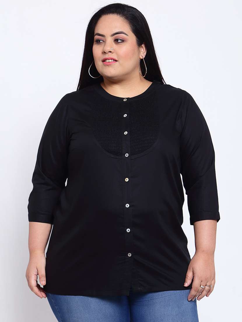 women's straight round neck top